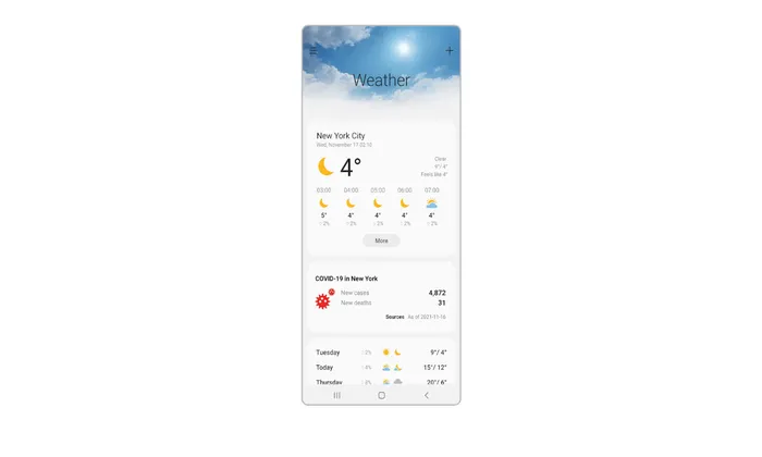 Samsung Weather Widget Boosts Performance with Version 1.6.70.32 Update