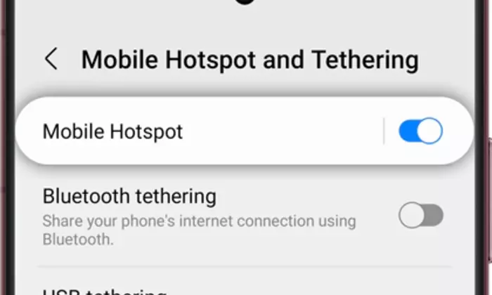 Hotspot Password on Samsung Handsets